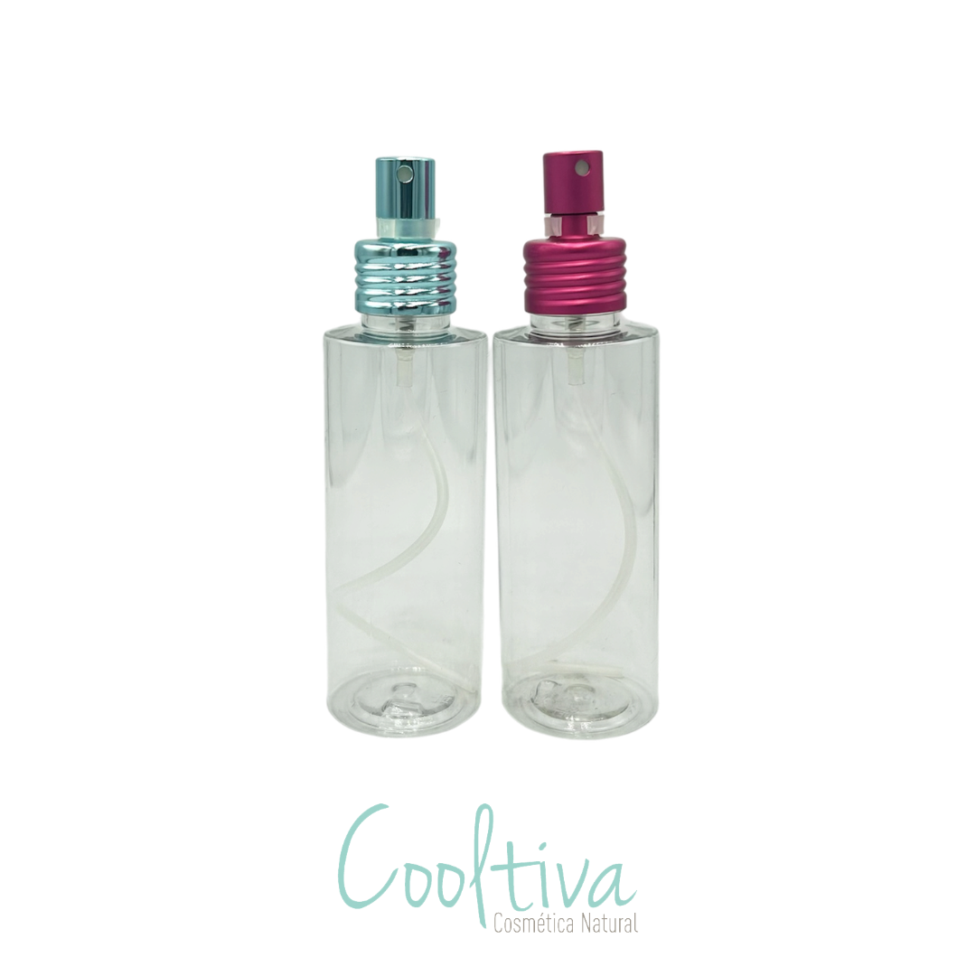 Botella Pet transparente con Spray 110 ml