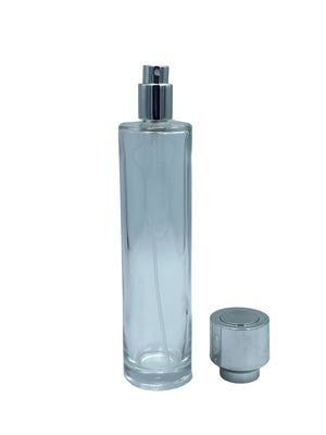 Botella Perfume Vidrio cilíndrica tapa cintura 60 ml