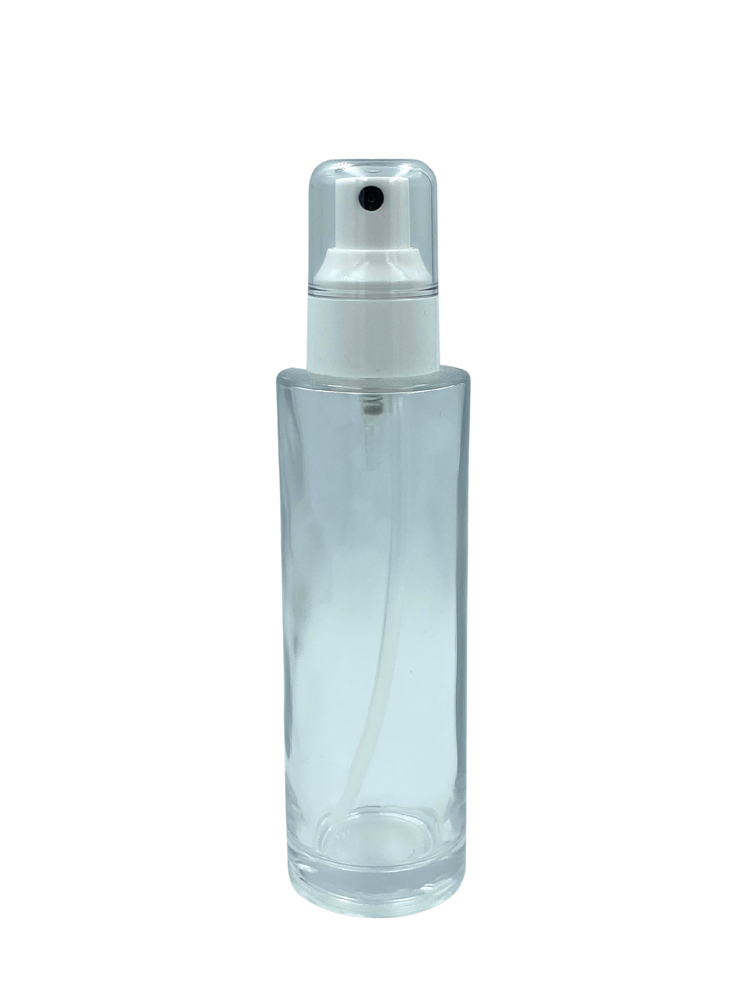 Botella de Vidrio Hombros Rectos (Spray blanco)