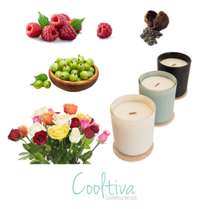 Aroma Nunchi Candle - Rosas, Frambuesa, Grosellas (velas de soya)