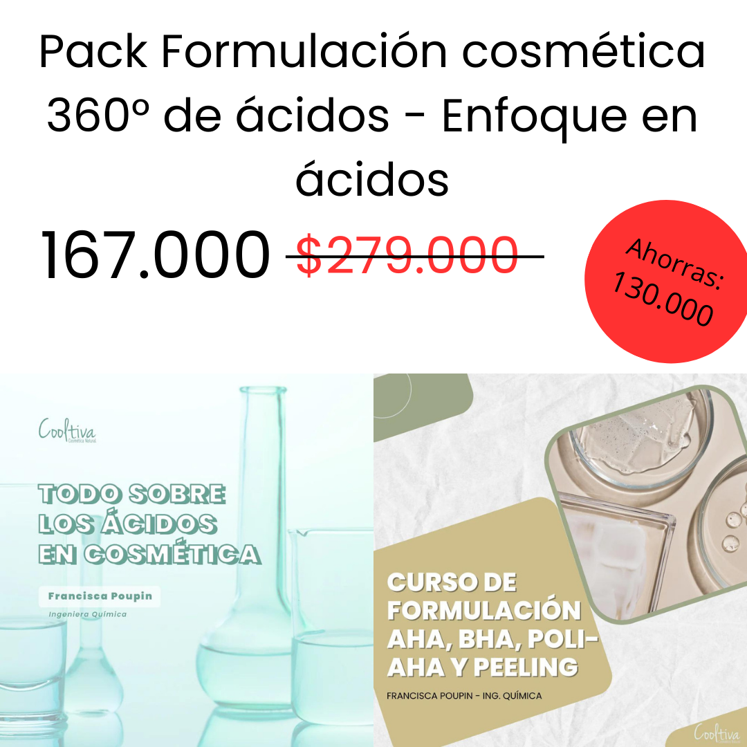 PACK Formación Cosmética 360° de ácidos / enfoque en ácidos.