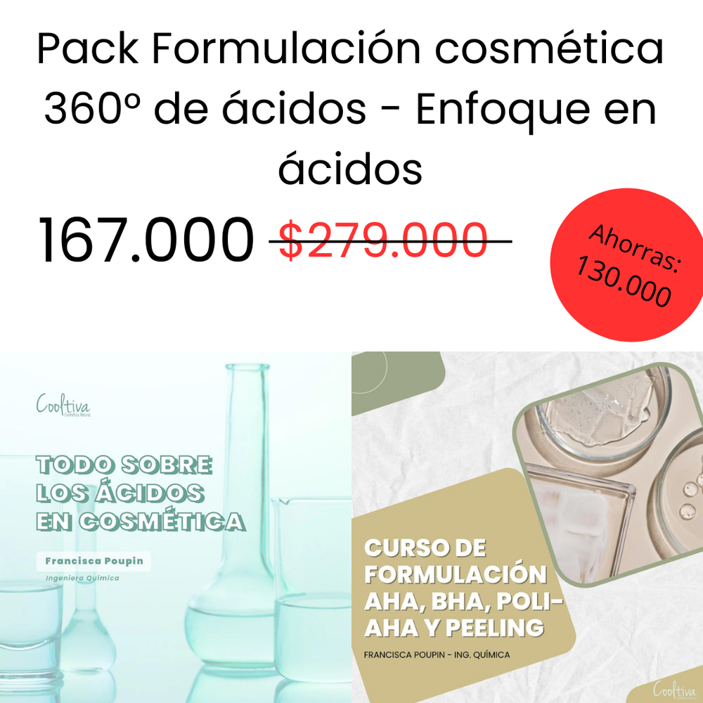 PACK Formación Cosmética 360° de ácidos / enfoque en ácidos.