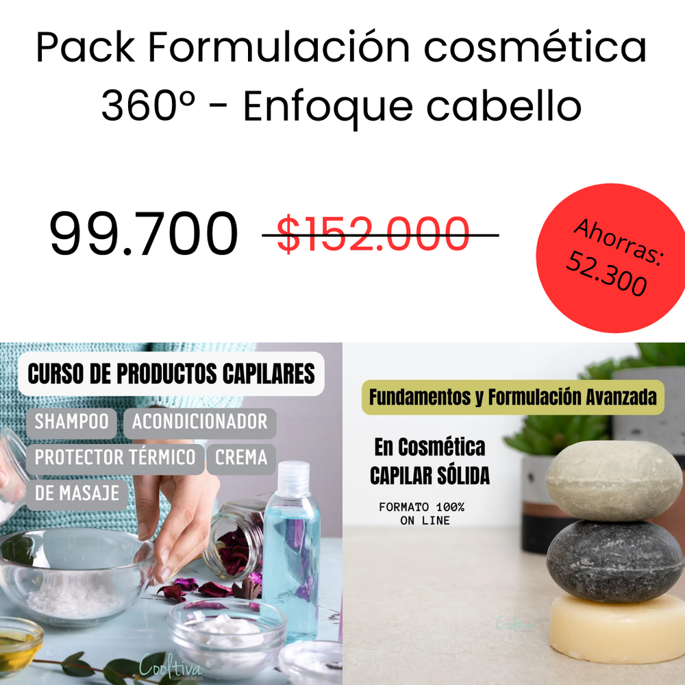 PACK Formación Cosmética 360° de capilares / enfoque en capilares