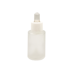 Botella vidrio empavonado (hombros rectos) con pipeta transparente